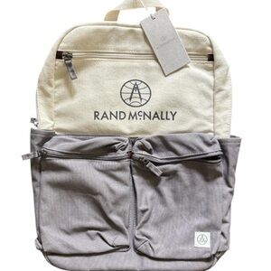Rand McNally x Alternative Backpack Gray Beige NWT